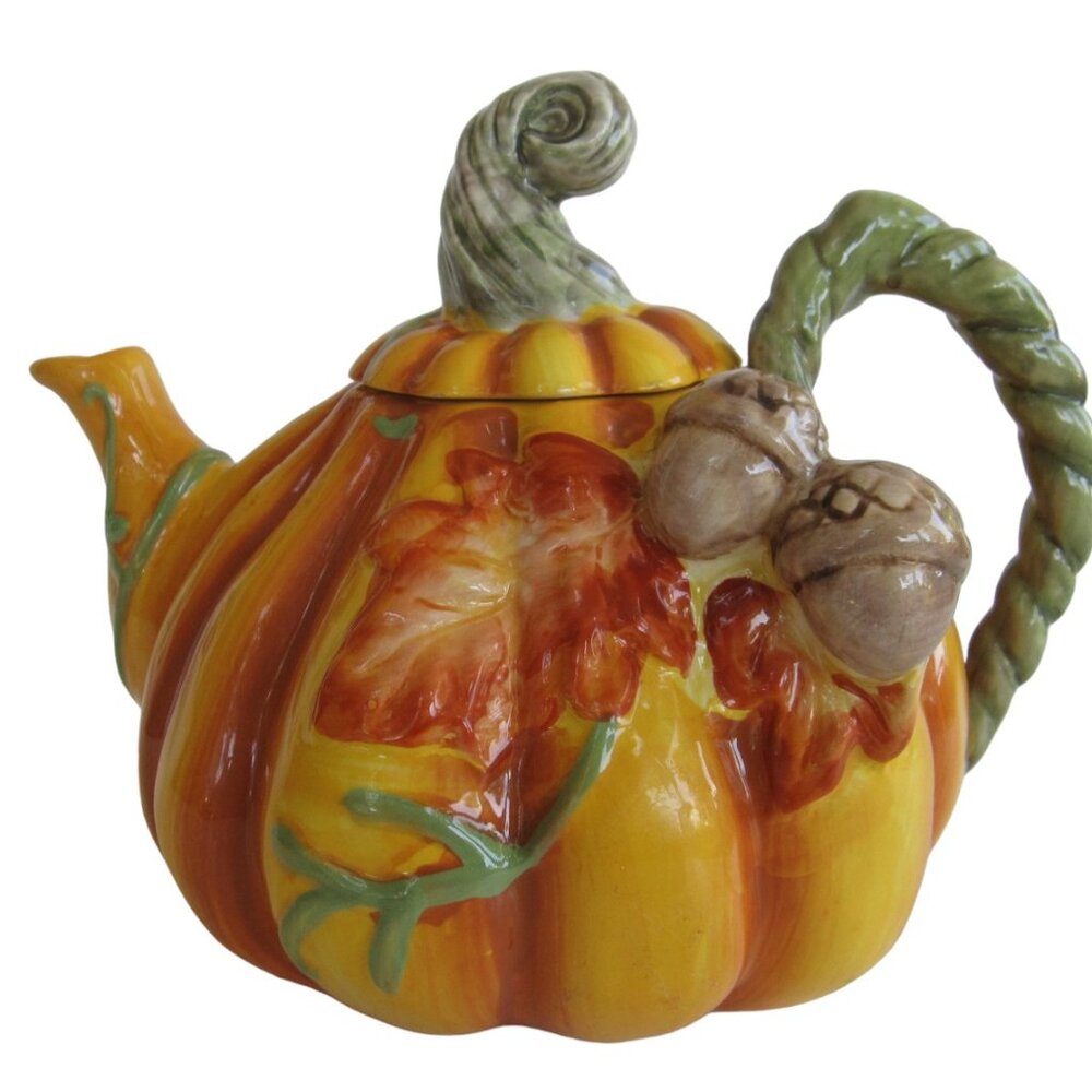 Blue Sky Clayworks Pumpkin Teapot